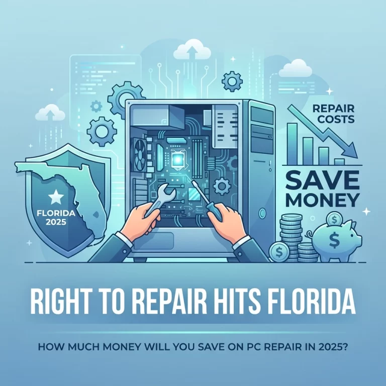 Read more about the article Right to Repair Hits Florida: How Much Money Will You Save on PC Repair in 2025?