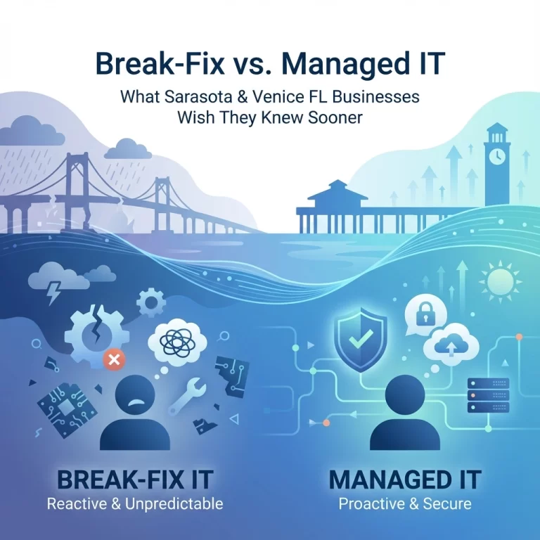 Read more about the article Break-Fix vs. Managed IT: What Sarasota & Venice FL Businesses Wish They Knew Sooner