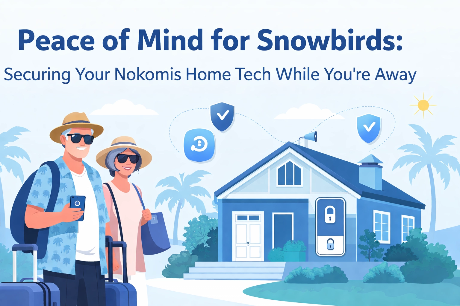 Read more about the article Peace of Mind for Snowbirds: Securing Your Nokomis Home Tech While You’re Away