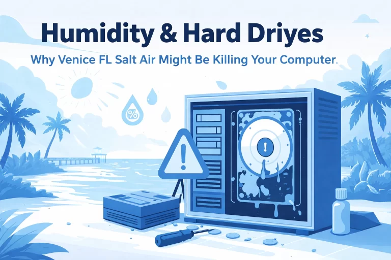 Read more about the article Humidity & Hard Drives: Why Venice FL Salt Air Might Be Killing Your Computer