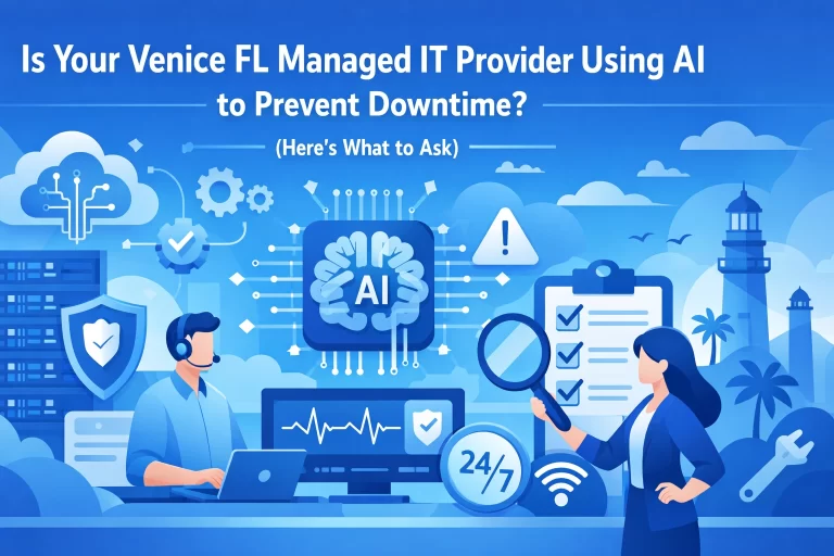 Read more about the article Is Your Venice FL Managed IT Provider Using AI to Prevent Downtime? (Here’s What to Ask)