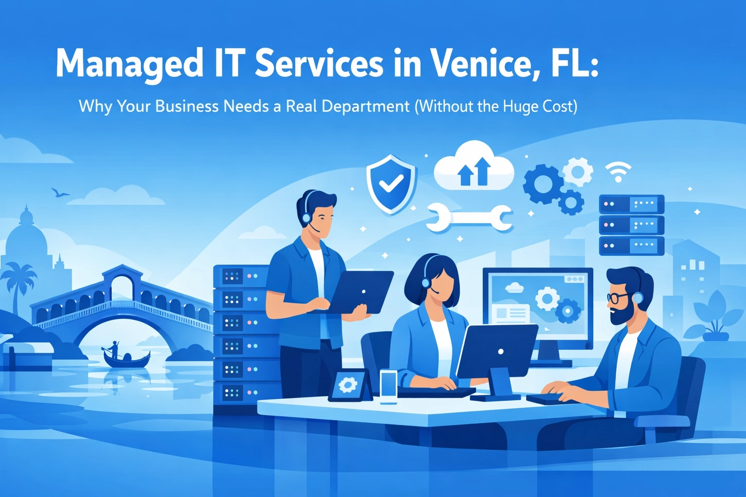 Read more about the article Managed IT Services in Venice, FL: Why Your Business Needs a Real Department (Without the Huge Cost)